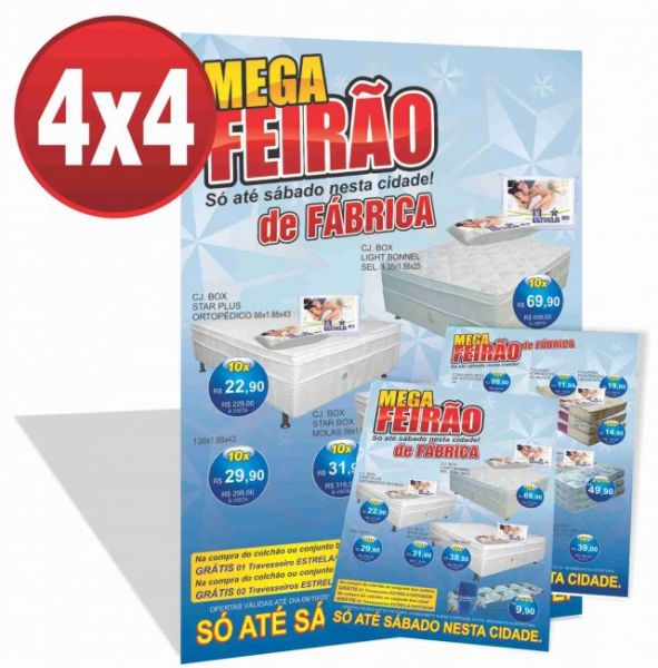 3.000 Panfletos -  21X30 - 4/4